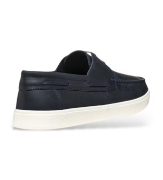 GEOX Navy Avola Leather Moccasins