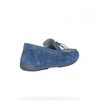 GEOX Tivoli blue leather loafers