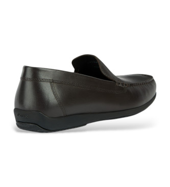 GEOX Mocasines de Piel Ascanio marrn oscuro