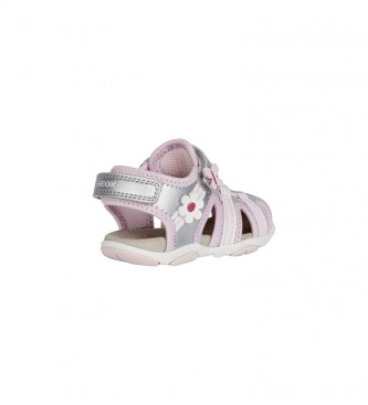 GEOX Agasim silver, pink sandals