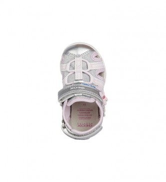 GEOX Agasim silver, pink sandals