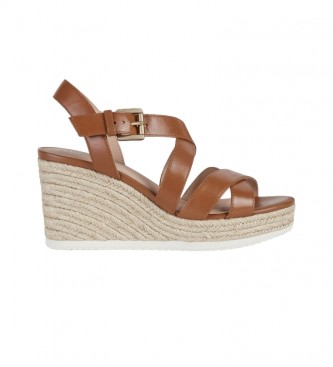 GEOX Sandalias de piel Ponza marrón -Altura cuña: 8,5 cm- - Tienda  Esdemarca moda, calzado y complementos - zapatos de marca y zapatillas de  marca