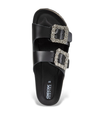 GEOX Leather Sandals Brionia R black