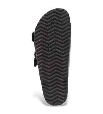 GEOX Sandlias de couro Brionia R preto