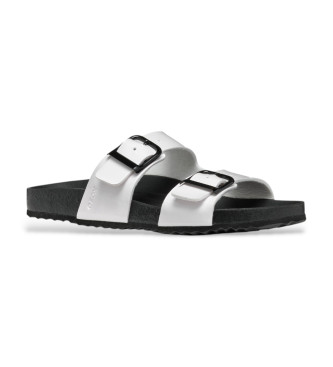 GEOX Brionia Leather Sandals branco