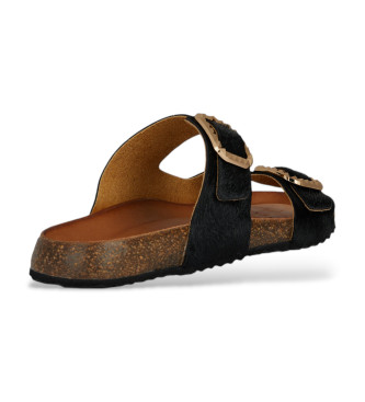 GEOX Leren sandalen New Brionia zwart