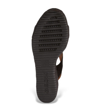 GEOX Sandalias de Piel Ponza negro