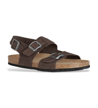 GEOX Sandales en cuir Ghita marron