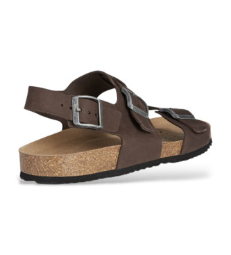 GEOX Bruine Ghita Leren Sandalen