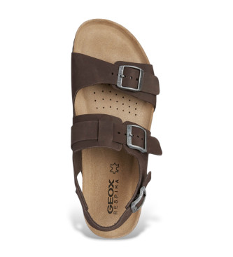 GEOX Sandales en cuir Ghita marron