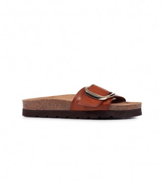 GEOX Brionia High sandales en cuir marron