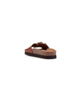 GEOX Brionia High sandales en cuir marron