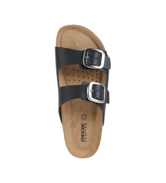 GEOX Brionia High leather sandals black