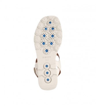 GEOX Lder sandaler D Spherica Ec6 hvid -Hjde 7.5cm kile