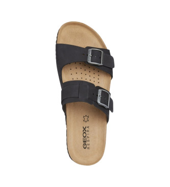 GEOX Black Ghita leather sandals