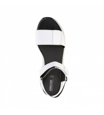 GEOX Kency white leather sandals