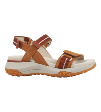 GEOX Sorapis brown leather sandals