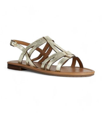 GEOX Sozy gold leather sandals