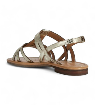 GEOX Sozy gold leather sandals