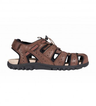 GEOX Leather sandals Strada brown