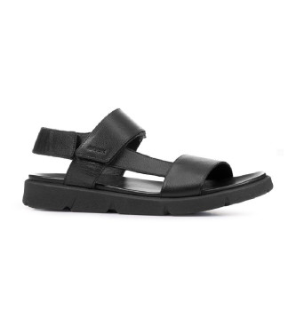 GEOX Usnjeni sandali U Xand 2S črni