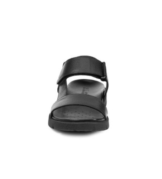 GEOX Skórzane sandały U Xand 2S czarne