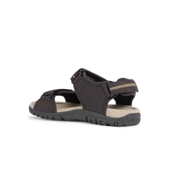 GEOX Leather sandals Uomo Strada brown