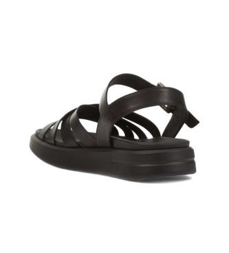 GEOX Xand 2s Leather Sandals black