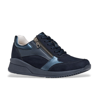 GEOX Dhaleney Sneakers i lder marinbl