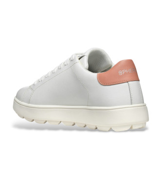 GEOX Spherica ecub-1 chaussures en cuir blanc