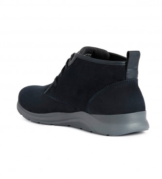 GEOX Leather sneakers U Damiano navy