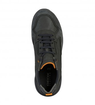 GEOX U Damiano black leather sneakers