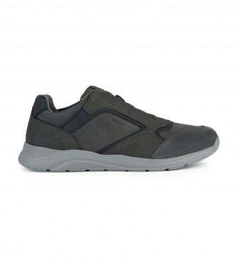 GEOX Zapatillas de piel U Damiano gris - Tienda Esdemarca calzado, y complementos - zapatos de marca zapatillas de