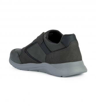 GEOX U Damiano gray leather sneakers