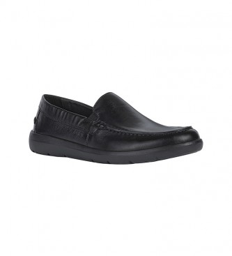 GEOX Leitan leather loafers black