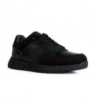 GEOX Leather sneakers U Molveno B Abx black