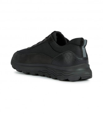 GEOX U Spherica black leather sneakers