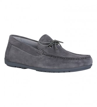 GEOX Tivoli gray leather loafers