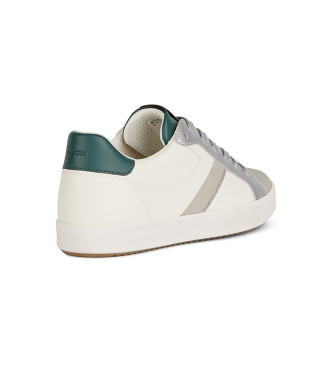 GEOX Skórzane buty sportowe Blomiee zielony, biały