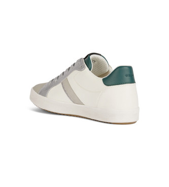 GEOX Sneakers Blomiee in pelle verde e bianca