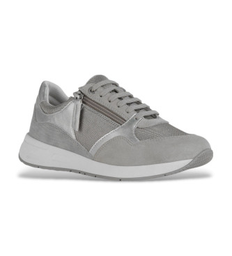 GEOX Bulmya Leren Sneakers grijs