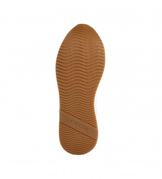 GEOX Sneakers D Kency in pelle bianca - Altezza plateau 4,5cm-