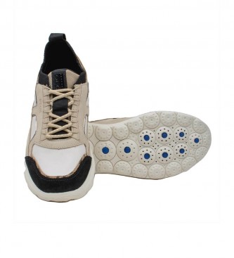 GEOX D Spherica beige leather slippers