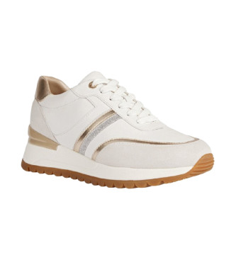 GEOX Desya white leather trainers