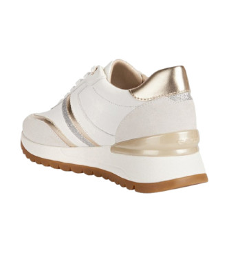 GEOX Desya white leather trainers