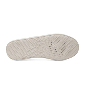 GEOX Kathe leather slippers white, bronze