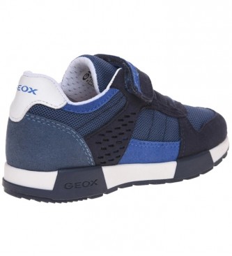 GEOX New Fast sapatilhas de couro azul-marinho