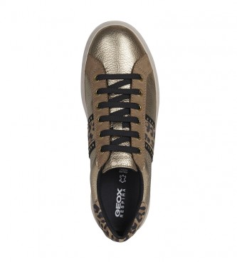 GEOX Pontoise brown, animal print leather sneakers  