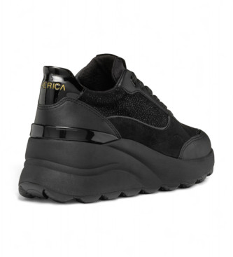 GEOX Zapatillas de Piel Spherica Ec13 negro