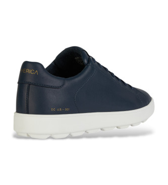 GEOX Sneakers in pelle blu navy Spherica ecub-1